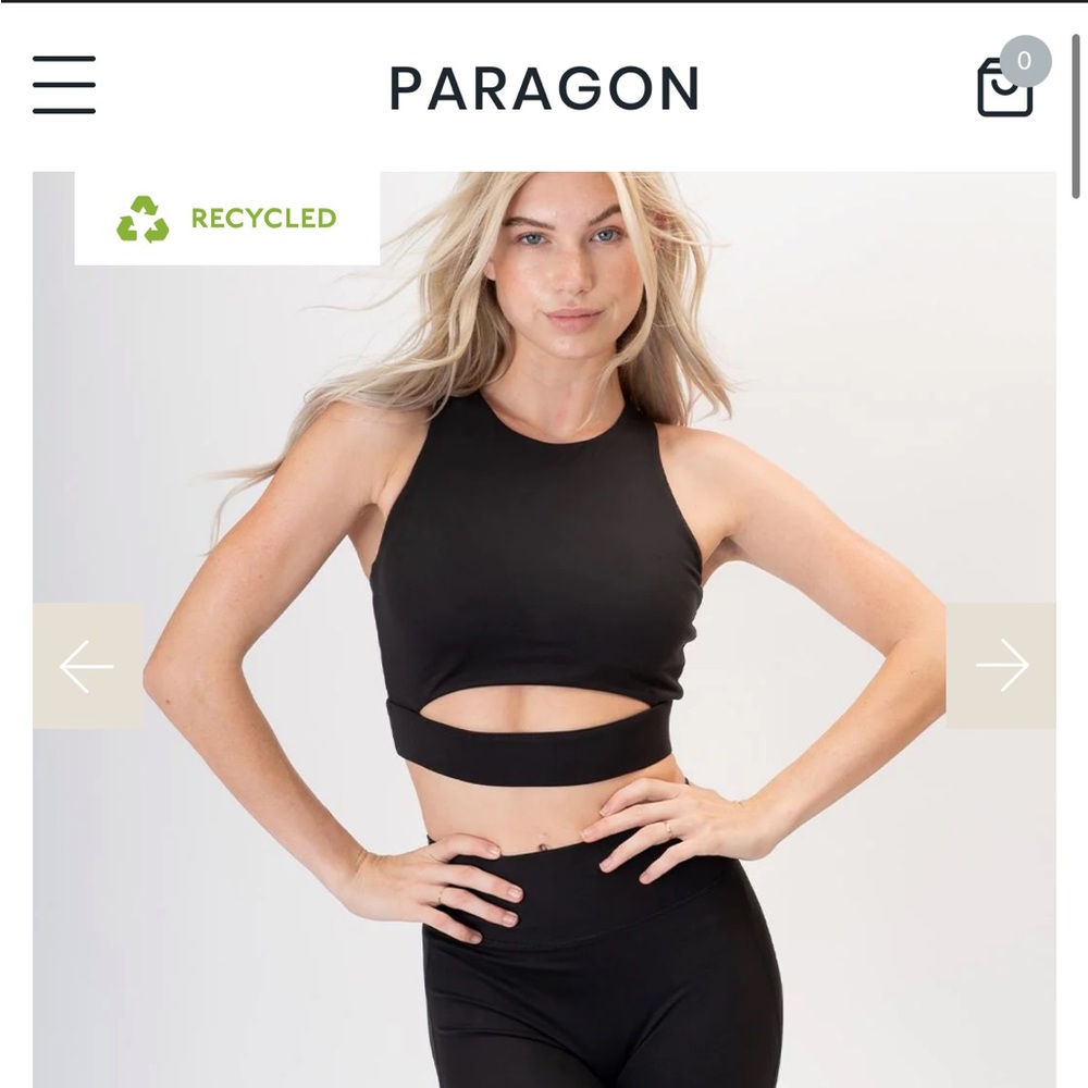 XL Paragon Fit Cut Out Longline Bra Black